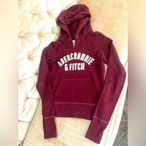 Y2K Viral Vintage Abercrombie & Fitch A&F Logo Print HOODED SWEATSHIRT Cotton